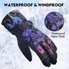 Guantes de esquí impermeables para niños, guantes de snowboard con