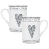Haysoms Beautifully Designed 10th Tin Wedding Set of Ceramic Mugs
