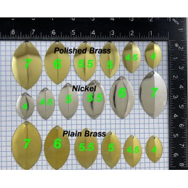 Cascade Spinner Blades Five Count (Plain Brass, 5)