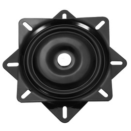 uxcell 6" Bar Stool Swivel Replacement, 360° Rotation Lazy Susan Turntable, Square Semi-Ball Bearing Seat Swivel Base Mount Plate for Recliner Chair or Table, Black (152x2mm)