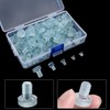 Glass Table Top Bumpers with Stem 5 Size Clear Rubber
