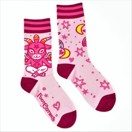 FootClothes Cute Baphomet Mythological Creature Crew Socks Adult Unisex OSFM
