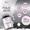 Folic Acid 400 mcg - 450 Vegan Tablets - 15