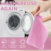PCCALIGO 50-Pack Microfiber Cleaning Cloth Roll 12"x12", Lint-Free, Pink