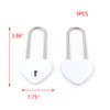 T Tulead Heart-Shaped Locks Lover Locks Large Heart Padlock White