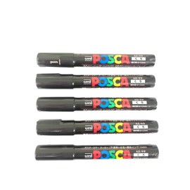 Mitsubishi Pencil [5 Pens Set!!] uni Posca Poster color marker Super Thin PC-5M Black from Japan