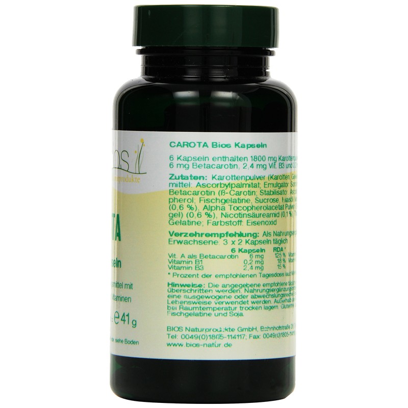 Bios Carota, 100 Capsules, 1 Pack (1 x 55 g)