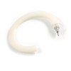 White Glossy Acrylic Hoop Earrings/45mm Diameter/Latest Hoop Earring Trends