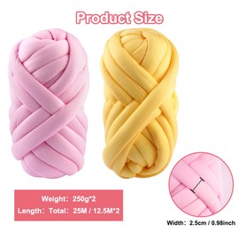 Arm Knitting Wool, 500 g/25 m Chunky Yarn Wool, Thick Wool for Hand Knitting, Tube Yarn, Crochet Wool, for Beginners, DIY Crafts, Blankets, Bag, Cushion, Pet Nest, Hand Knitting Yarn