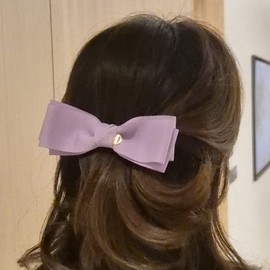 (3 types) Burnaby soft pastel ribbon hairpin violet 10cm / (3종) 버나비 소프트 파스텔 리본 헤어핀 바이올렛  10cm
