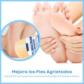 Crema Hidratante con Urea 60: Reparadora para Pies - Manos y Codos, Trata Piel Seca, Agrietada y Callosidades, Crema Exfoliating e Hidratante Anti Rozaduras Para Pies Agrietado, 40g
