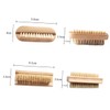 LALAFINA 3pcs Wooden Handwashing Brush Multi-Purpose Nail Brush Natural Pig