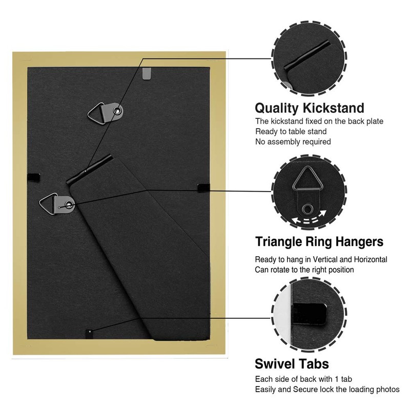 LaVie Home 4x6 Picture Frames (12 Pack, Gold) Simple Designed