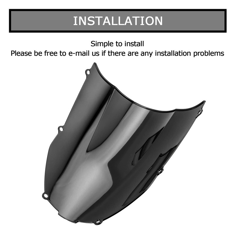 Windshield Windscreen Wind Deflector Screen Double Bubble for Ninja ZX6R