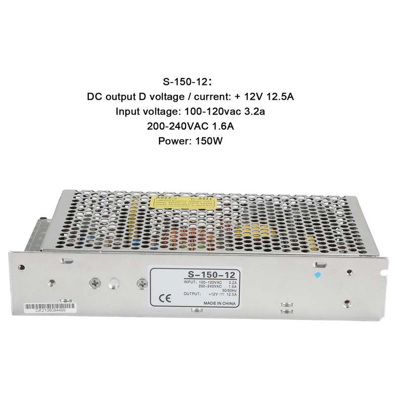 Switching Power Supply 150W Safety Protection Aluminum Alloy Material DC
