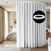 CBSRORO Room Divider Curtains Set White Curtain Ceiling Track with