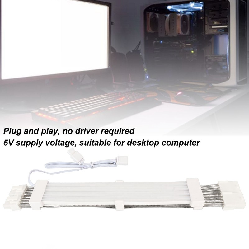 ARGB Extension Sleeved Cable 5V 18AWG Flexible High Current Support