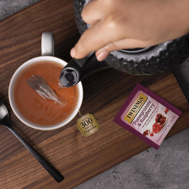 Twinings Pomegranate & Raspberry Tea - Naturally Caffeine-Free Herbal Tea