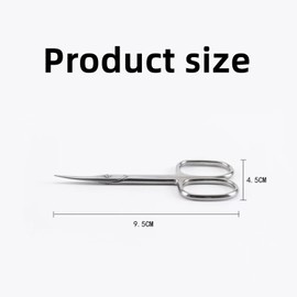 Multi-Purpose Nail Scissors Curved Stainless Steel Scissors for Eyebrows, Beard, Beard, Eyelashes, toenail Pedicure, Manicure, for Both Men and Women