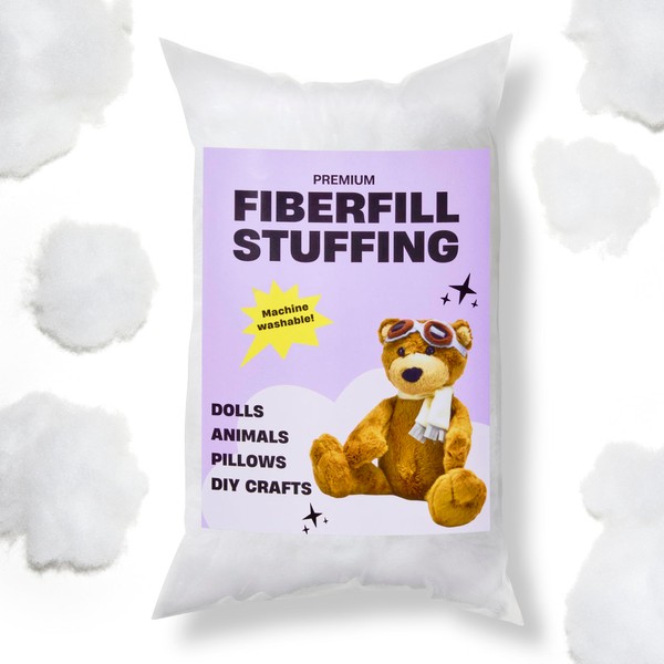 Fiberfill Stuffing, Polyester Stuffing for Stuffed Animals, Pillow Stuffing, Fiber