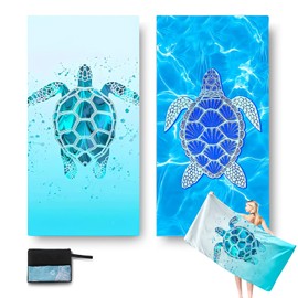 NBBENG 2 Pack Microfibre Beach Towels for Adults 180x90cm, Quick Dry Beach Towel, Reusable Soft Towels, Dock and Bay Towel - Sand Free, Lightweight for Pool, Gym, Camping & Travel