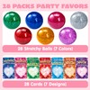 JOYIN 28 Packs Valentine's Day Stretchy Balls with Cards, Classroom