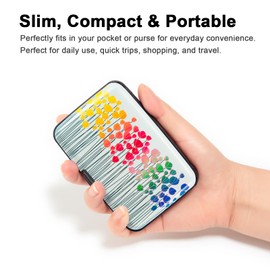 Kaabao Credit Card Holder, Metal Card Wallet RFID Blocking Mini Slim Aluminum Business Hard Card Case for Women Men (Colorful Flowers)