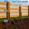 4 Pcs Fence Post Repair Kit, Quick Fix Broken/Wobbly/Tilted Wooden