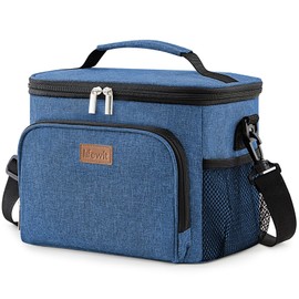 Lifewit Insulated Cooler Bag, Reusable Lunch Bag, Portable Cool Box, Soft Carry Bag, Leak-Proof, with Adjustable Shoulder Strap for Adults for Work/Picnic, Dark Blue, 15L