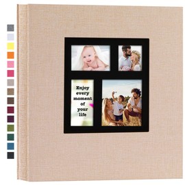 potricher Photo Album 4x6 1000 Photos Linen Cover Large Capacity Picture Albums for Family Wedding Anniversary Baby Vacation (Beige)