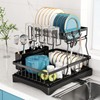 Doitsf Dish Drying Rack, 2 Tier Dish Racks for Kitchen