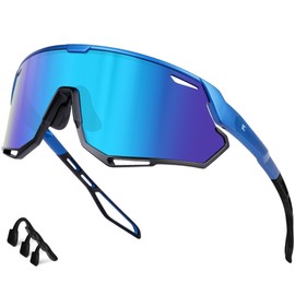 Bircenpro Sports Glasses Sunglasses for Men Women - UV Protection Cycling Glasses Cycling Glasses for Running, MTB, Golf, Road Bike and Cycling