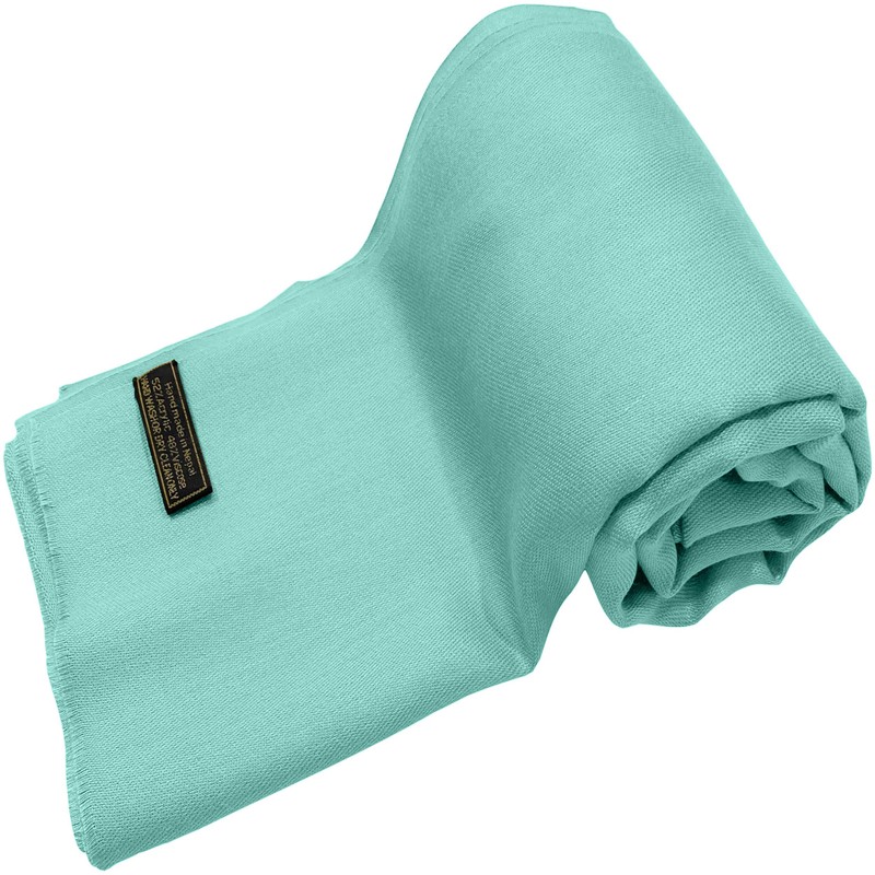 CJ Apparel Bufanda de color sólido con flecos y segundos,