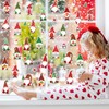 Whaline 46Pcs Christmas Thick Gel Clings Cute Xmas Gnome Design