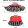4pcs Twist Knot Wire Brush Set Kit, Fit for 115mm
