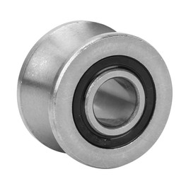 Pulley, U-type metal sealed ball bearings, steel pulley rail, ball bearing, pulley made of carbon steel, double shield for guide roller, rail, liner, motion system (8 x 22.5 x 14.5 mm)