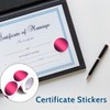 Embossing Stickers 2" Round Labels Rose Red Foil Blank Stickers