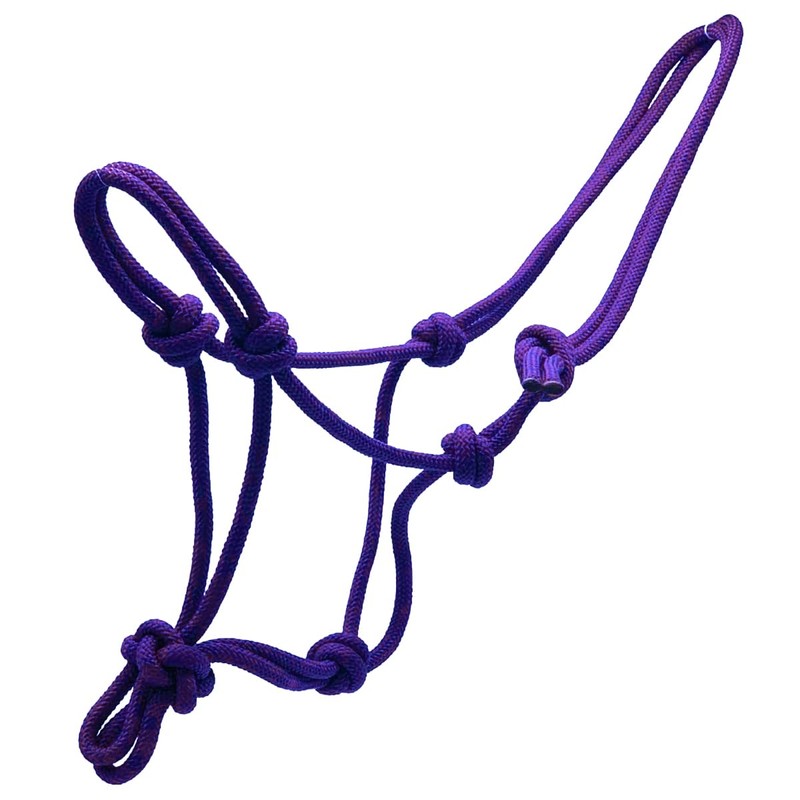 VOANZO HEAVY DUTY ROPE HEADCOLLAR FOR HORSE ADJUSTABLE HEADWEAR FOR