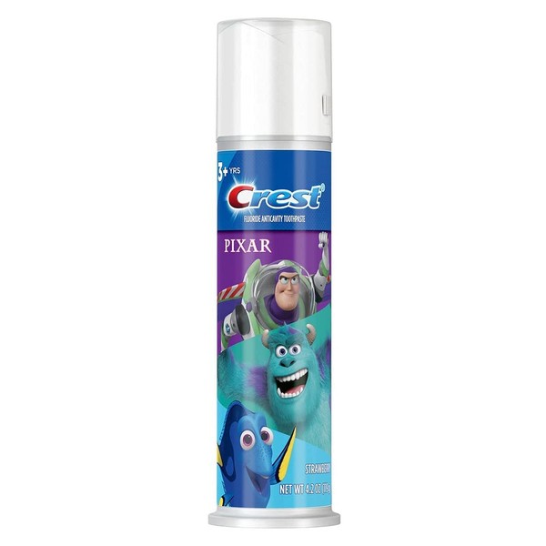 Crest Toothpaste 4.2 Ounce Kids Pixar Pump (Strawberry) (Pack of 2)