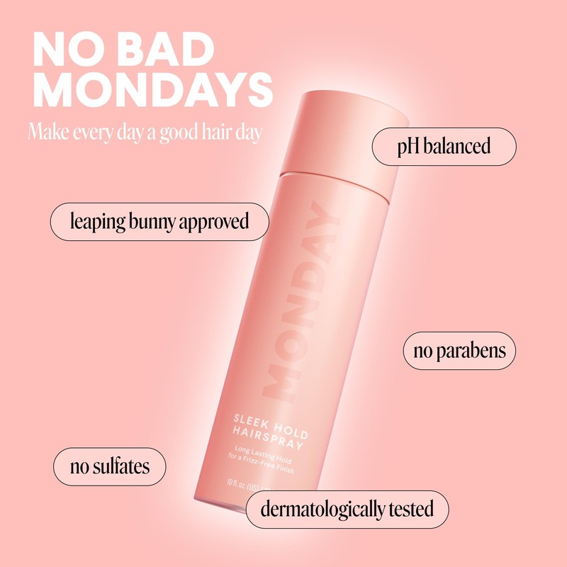 MONDAY HAIRCARE SLEEK HOLD Hairspray for long-lasting finish 10 oz