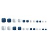 J-119 Nail Tips, Pack of 24, False Nails, Foot Nails,