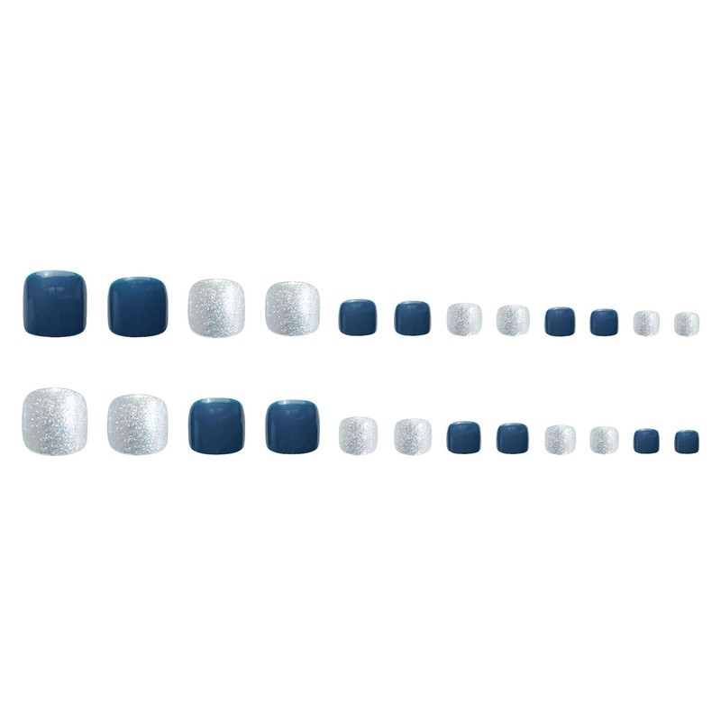 J-119 Nail Tips, Pack of 24, False Nails, Foot Nails,