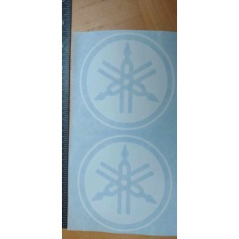 Yamaha Logo 4” Sticker (set Of 2) White Vinyl Motorbike ATV MX Dirtbike Decal