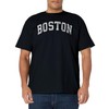 Distressed Boston Basic Vintage College Style T-Shirt