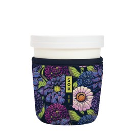 Sok It Ice Cream Sok Insulated Neoprene Cover (Secret Garden, Fits Tapered Ice Cream Pints)