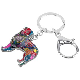 BONSNY Enamel Alloy Australian Shepherd Dog Keyring Jewellery For Women Girl Car Key Charm Gift (Multicolor)