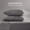 SLEEP ZONE Striped Cooling Sheets Set King Size - Fitted