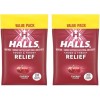 Lot of 2 x Halls Relief Menthol Cough Suppressant Throat