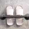 Bathroom Slippers Rack Wall Hanging Storage No Punching Toilet Drainage