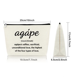 Sazuwu Greek Gifts for Women Makeup Bag Greek Inspirational Gifts Greece Themed Party Decorations Cosmetic Bag Greek Lover Gift Wedding Day Anniversary Christmas Birthday Present Travel Pouch